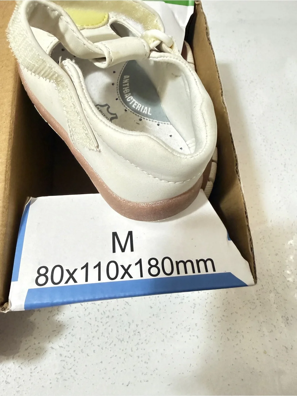 White and Yellow Baby Mary Jane Shoes